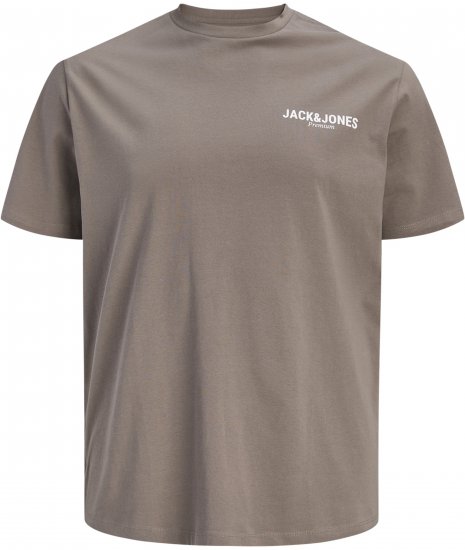 Jack & Jones Oscar T-Shirt Grey - T-shirts med tryck i stora storlekar - T-shirts med tryck i stora storlekar