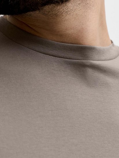 Jack & Jones Oscar T-Shirt Grey - T-shirts med tryck i stora storlekar - T-shirts med tryck i stora storlekar