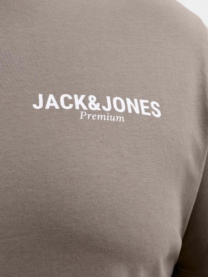 Jack & Jones Oscar T-Shirt Grey - T-shirts med tryck i stora storlekar - T-shirts med tryck i stora storlekar