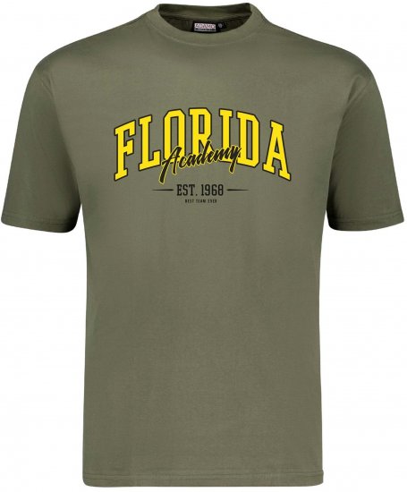 Adamo Florida Comfort Fit T-Shirt Olive Green - T-shirts - Stora T-shirts - 2XL-14XL