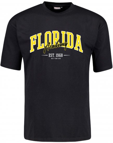 Adamo Florida Comfort Fit T-Shirt Black - T-shirts med tryck i stora storlekar - T-shirts med tryck i stora storlekar