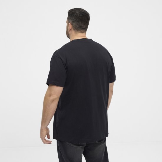 North Latitude 53333 Grid Printed T-Shirt Black - T-shirts - Stora T-shirts - 2XL-14XL