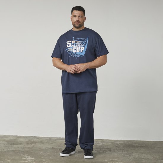 North Latitude 61119 T-Shirt med Tryck Marinblå - T-shirts - Stora T-shirts - 2XL-14XL