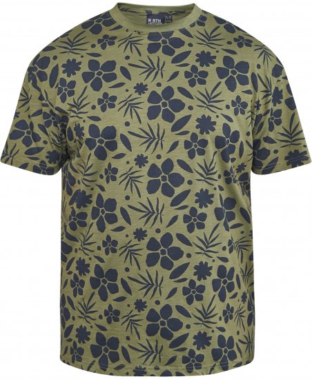 North Latitude 61123 T-Shirt med heltäckande tryck Olivgrön - T-shirts - Stora T-shirts - 2XL-14XL