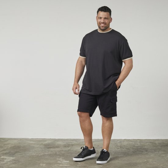 North Latitude 61125 Superflex Piké T-Shirt Svart - T-shirts - Stora T-shirts - 2XL-14XL