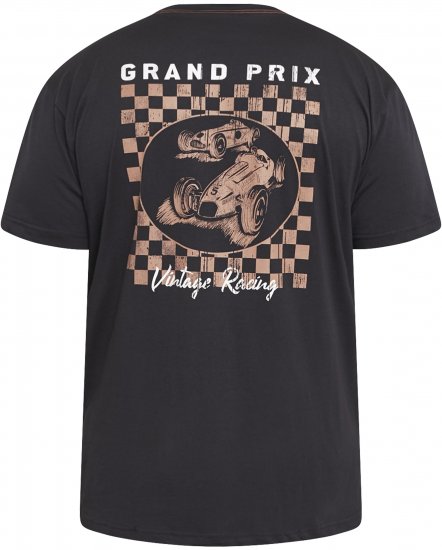 North Latitude 61165 T-Shirt med Ryggtryck Svart - T-shirts - Stora T-shirts - 2XL-14XL