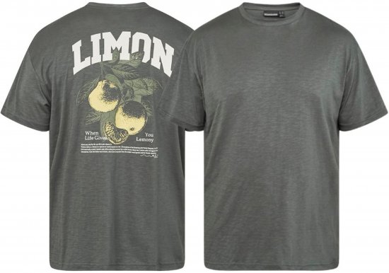 North Latitude 61317 T-Shirt med Ryggtryck Mörkgrön - T-shirts - Stora T-shirts - 2XL-14XL