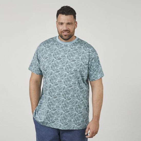 North Latitude 61318 T-Shirt med Heltäckande Tryck Blå - T-shirts - Stora T-shirts - 2XL-14XL