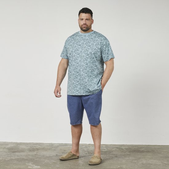 North Latitude 61318 T-Shirt med Heltäckande Tryck Blå - T-shirts - Stora T-shirts - 2XL-14XL