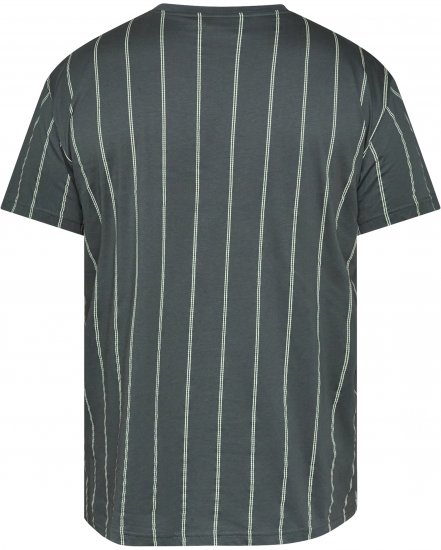 North Latitude 61319 Randig T-Shirt Mörkgrön - T-shirts - Stora T-shirts - 2XL-14XL