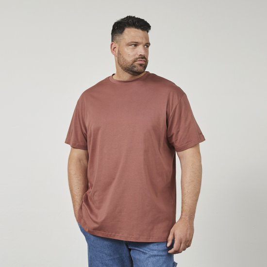 North Latitude 61320 T-Shirt med Ryggtryck Konjaksbrun - T-shirts - Stora T-shirts - 2XL-14XL
