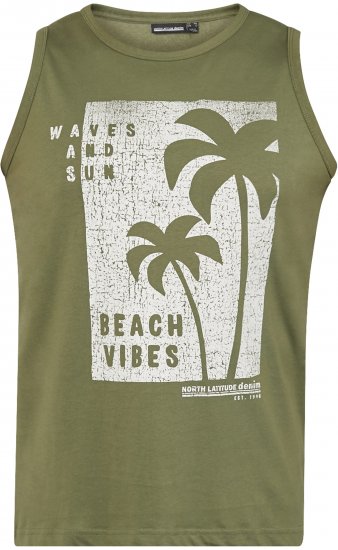 North Latitude 61321 Linne Olivgrön - T-shirts - Stora T-shirts - 2XL-14XL