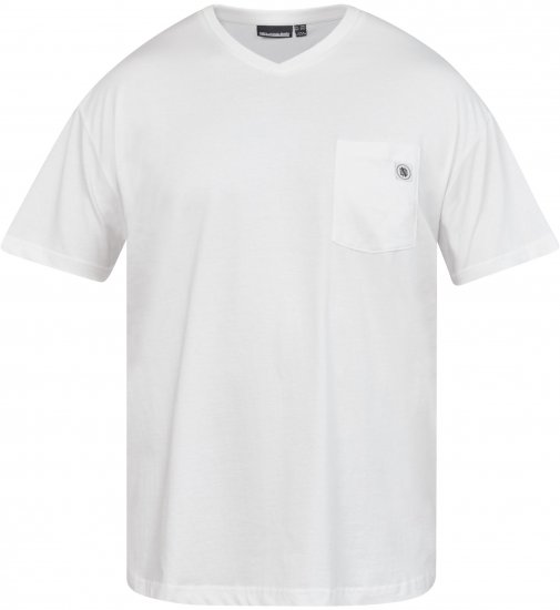 North Latitude 61322 V-ringad T-Shirt Vit - T-shirts - Stora T-shirts - 2XL-14XL
