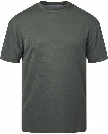 North Latitude 61324 Strukturerad T-Shirt Mörkgrön - T-shirts - Stora T-shirts - 2XL-14XL