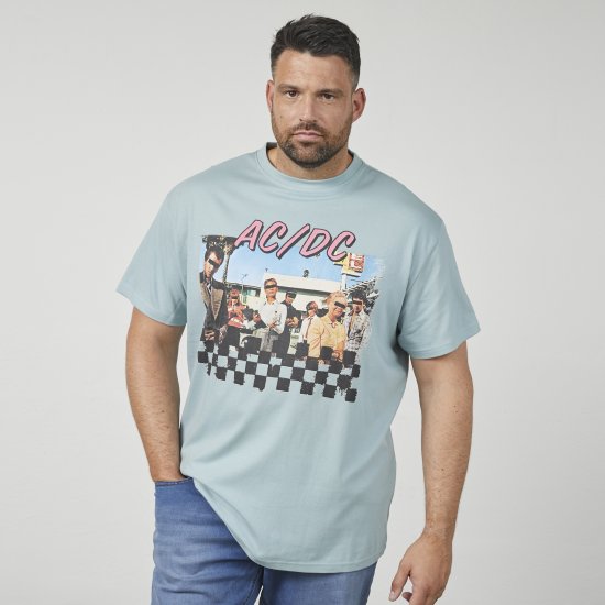 North Latitude 61352 AC/DC T-Shirt Blå - T-shirts - Stora T-shirts - 2XL-14XL