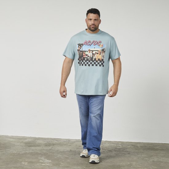 North Latitude 61352 AC/DC T-Shirt Blå - T-shirts - Stora T-shirts - 2XL-14XL