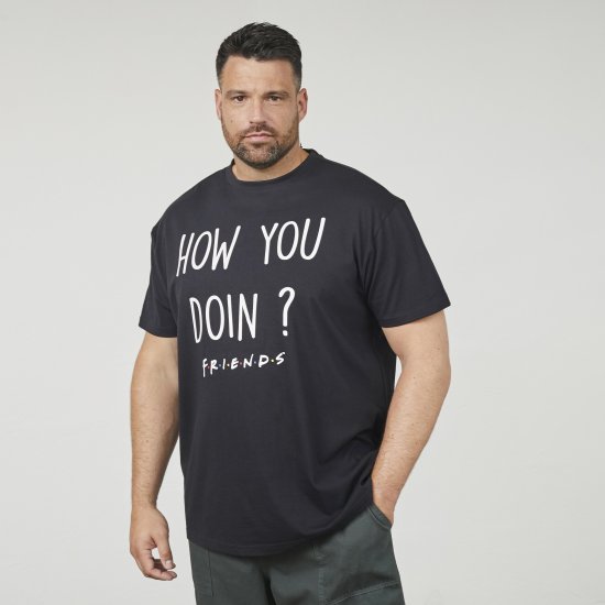 North Latitude 61353 FRIENDS T-Shirt Svart - T-shirts - Stora T-shirts - 2XL-14XL