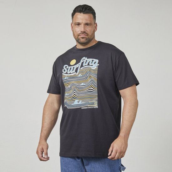 North Latitude 61359 T-Shirt med Tryck Svart - T-shirts - Stora T-shirts - 2XL-14XL