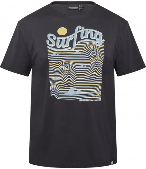 North Latitude 61359 T-Shirt med Tryck Svart - T-shirts - Stora T-shirts - 2XL-14XL