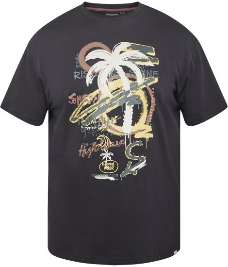 North Latitude 61360 T-Shirt med Tryck Svart - T-shirts - Stora T-shirts - 2XL-14XL