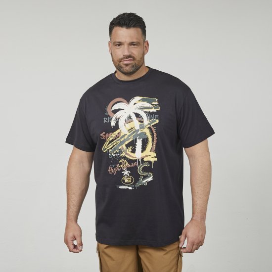 North Latitude 61360 T-Shirt med Tryck Svart - T-shirts - Stora T-shirts - 2XL-14XL