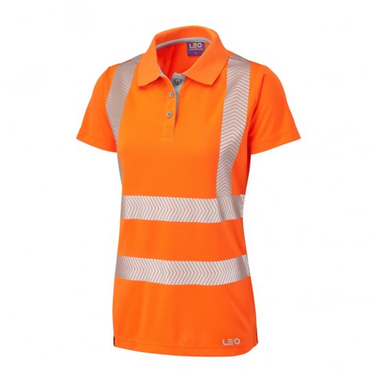 Leo Pippacott EcoViz Performance+ Women's Polo Shirt Orange - Arbetskläder - 