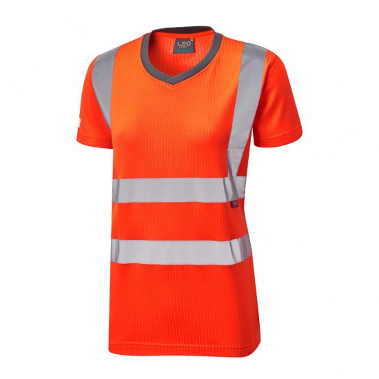 Leo Belstone EcoViz Comfort Women's T-Shirt Orange - Arbetskläder - 