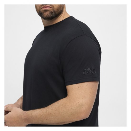 North Latitude T-Shirt O-Neck Black - T-shirts - Stora T-shirts - 2XL-14XL