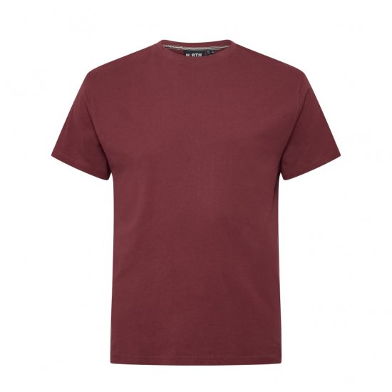 North Latitude T-Shirt O-Neck Bordeaux - T-shirts - Stora T-shirts - 2XL-14XL