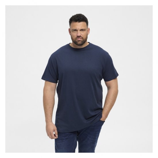 North Latitude Denim 2-Pack T-Shirt Navy Blue - T-shirts - Stora T-shirts - 2XL-14XL