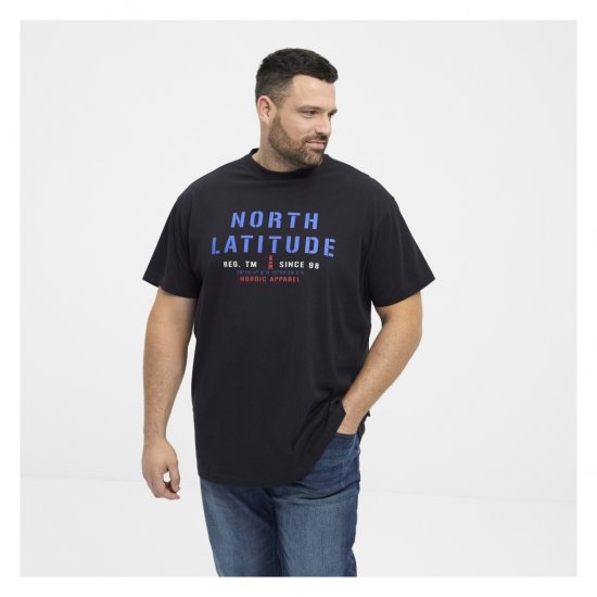 North Latitude Logo T-Shirt Black - T-shirts - Stora T-shirts - 2XL-14XL