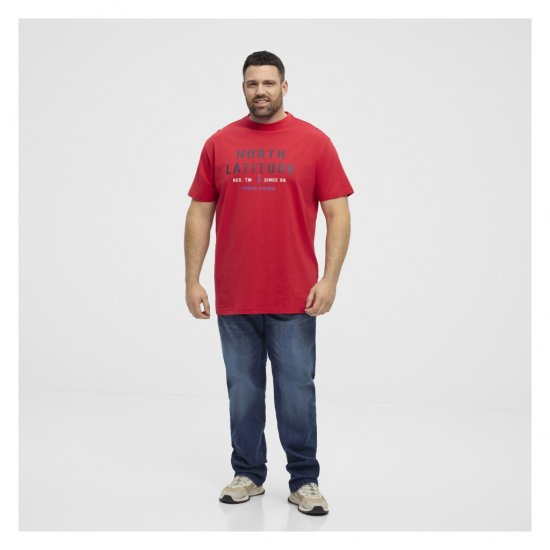 North Latitude Logo T-Shirt Red - T-shirts - Stora T-shirts - 2XL-14XL