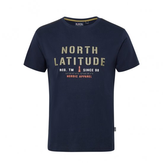 North Latitude Logo T-Shirt Navy - T-shirts - Stora T-shirts - 2XL-14XL