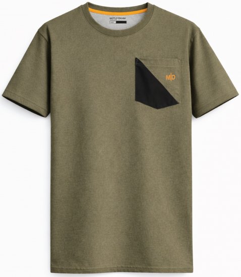 Motley Denim Milan T-shirt Mörk khaki - T-shirts - Stora T-shirts - 2XL-14XL