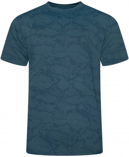 Kam Jeans AP013 Technical T-Shirt Blue - T-shirts med tryck i stora storlekar - T-shirts med tryck i stora storlekar