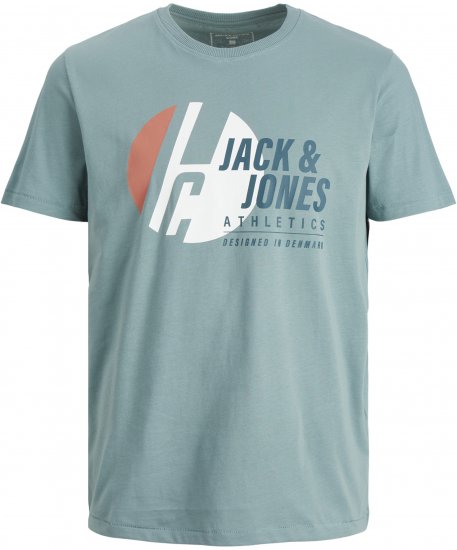Jack & Jones Spring Logo T-Shirt Cyan - T-shirts - Stora T-shirts - 2XL-14XL