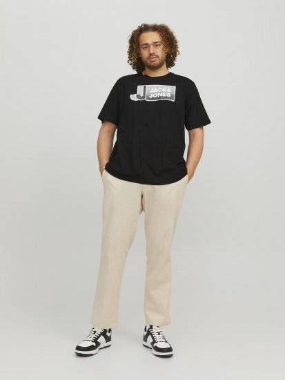 Jack & Jones Logan T-Shirt Black - T-shirts - Stora T-shirts - 2XL-14XL