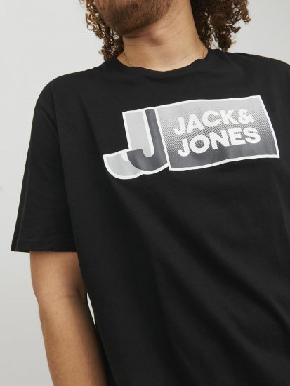 Jack & Jones Logan T-Shirt Black - T-shirts - Stora T-shirts - 2XL-14XL