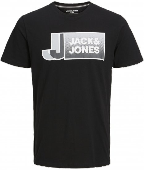 Jack & Jones Logan T-Shirt Black - T-shirts - Stora T-shirts - 2XL-14XL