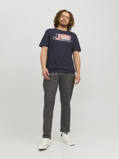 Jack & Jones Logan T-Shirt Navy - T-shirts - Stora T-shirts - 2XL-14XL