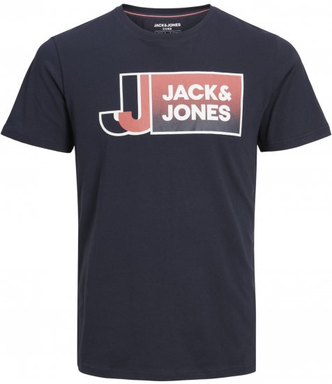 Jack & Jones Logan T-Shirt Navy - T-shirts - Stora T-shirts - 2XL-14XL