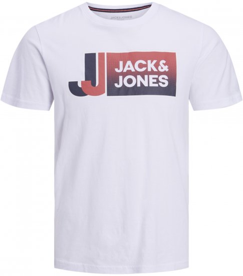 Jack & Jones Logan T-Shirt White - T-shirts - Stora T-shirts - 2XL-14XL