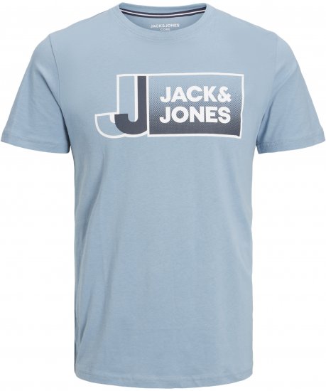Jack & Jones Logan T-Shirt Turquoise - T-shirts - Stora T-shirts - 2XL-14XL