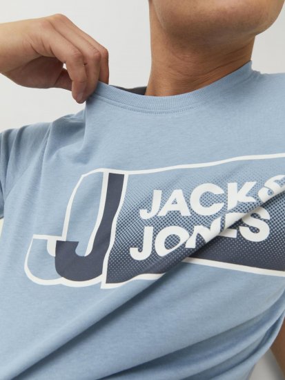 Jack & Jones Logan T-Shirt Turquoise - T-shirts - Stora T-shirts - 2XL-14XL