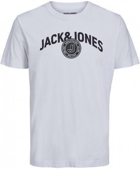 Jack & Jones Ounce Logo T-Shirt White - T-shirts - Stora T-shirts - 2XL-14XL
