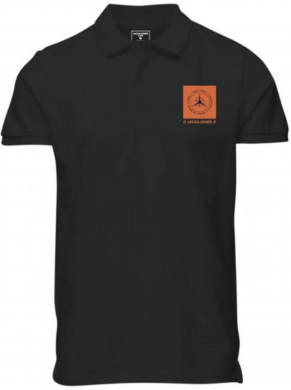 Jack & Jones Conrad Polo Short Sleeve Black - Pikétröjor - Stora pikétröjor - 2XL-8XL