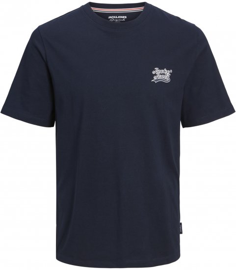 Jack & Jones Trevor T-Shirt Navy - T-shirts - Stora T-shirts - 2XL-14XL