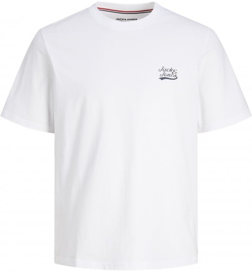 Jack & Jones Trevor T-Shirt White - T-shirts - Stora T-shirts - 2XL-14XL