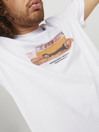Jack & Jones Copenhagen Photo T-Shirt White - T-shirts - Stora T-shirts - 2XL-14XL