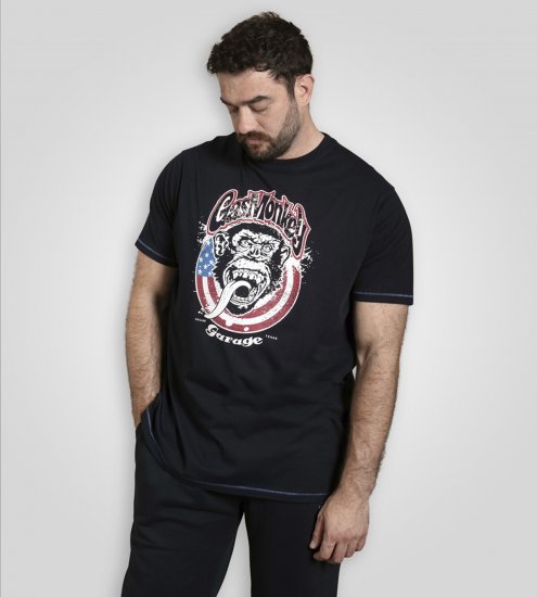 D555 Birkenhead T-Shirt Gas Monkey Garage Navy - T-shirts - Stora T-shirts - 2XL-14XL